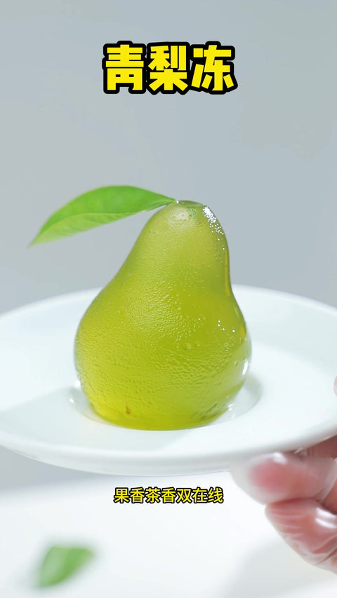 Green pear jelly with Ship Brand Rock Sugar